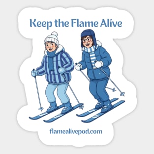 Keep the Flame Alive (TM) Alpine Skiers Sticker